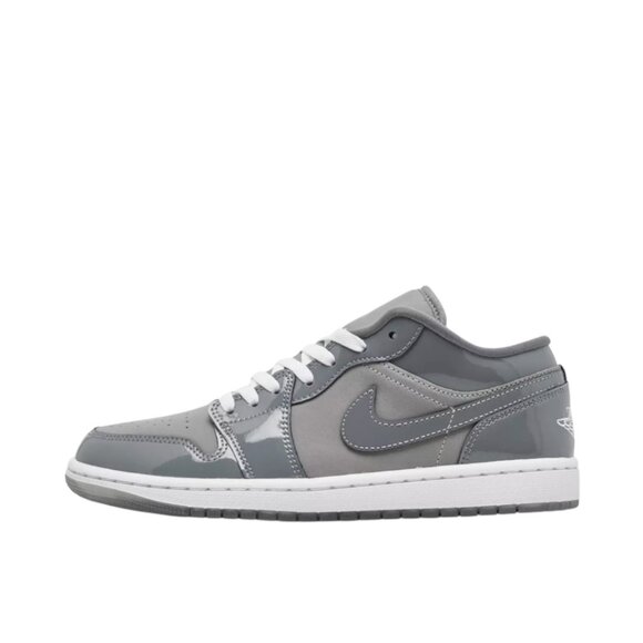 Air Jordan 1 Low SE Patent Cool Grey Mens Basketball Shoes HF3148 011 NEW